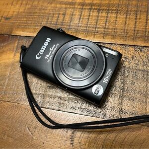 Canon PowerShot Elph 330 HS Black Camera Digital 10X Zoom Wifi Works No Charger